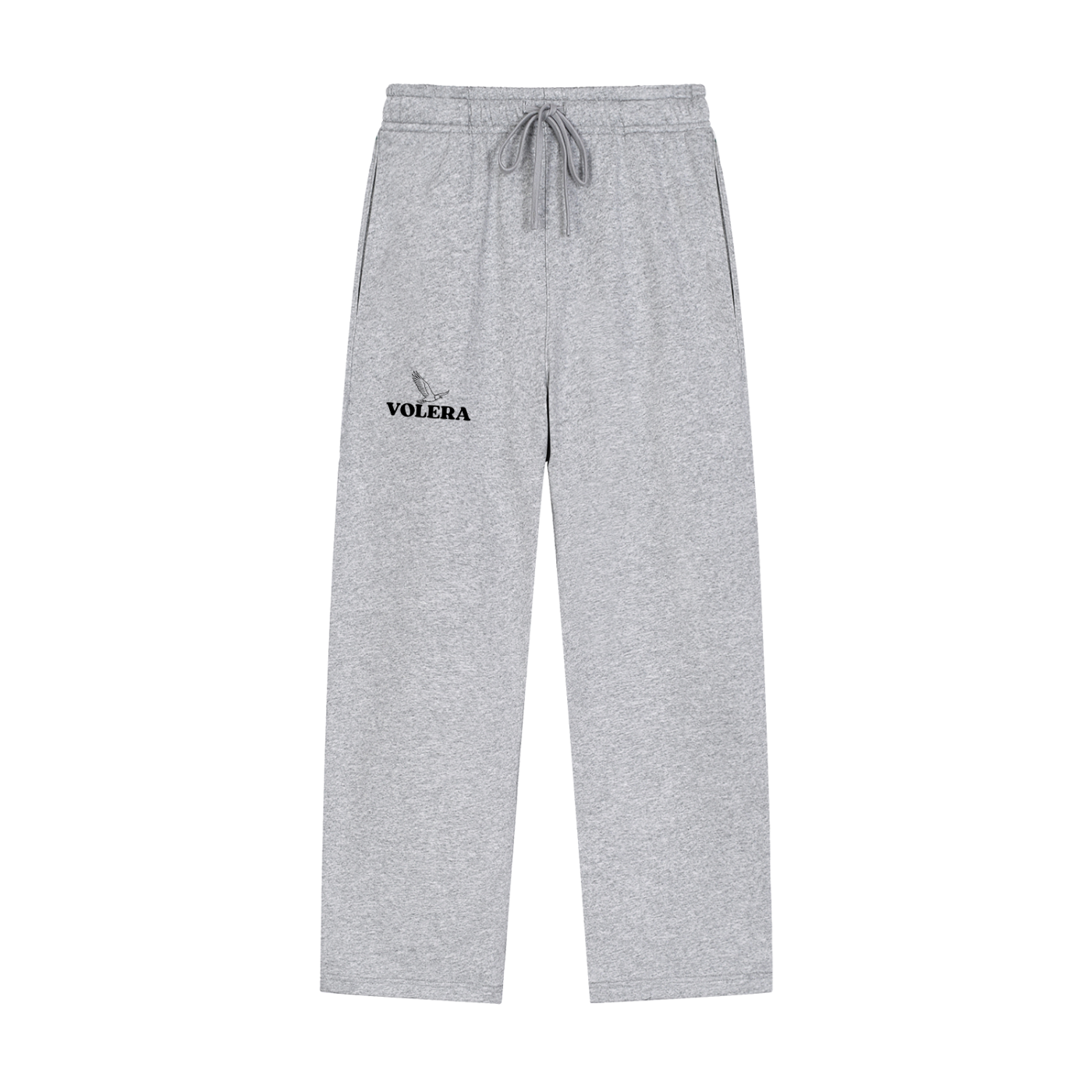 Solid Color Straight-Leg Sweatpants