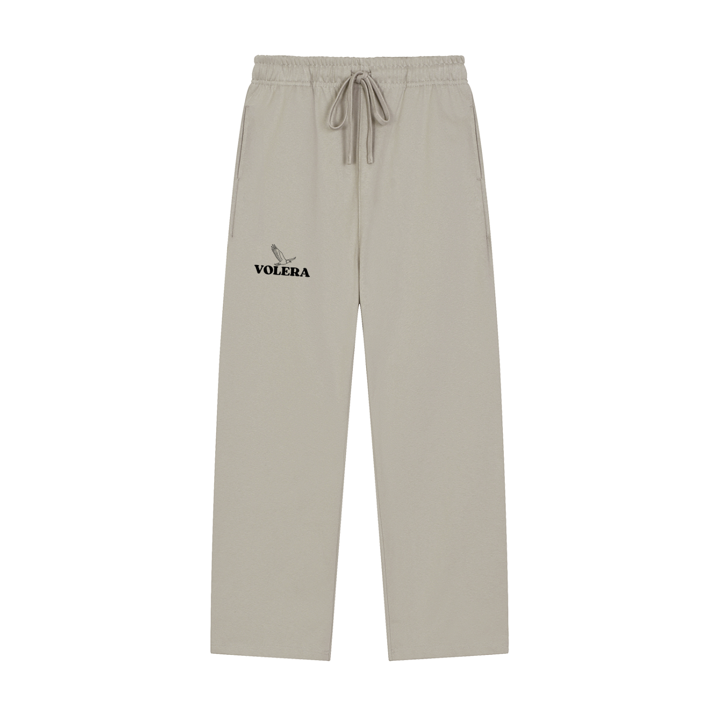 Solid Color Straight-Leg Sweatpants