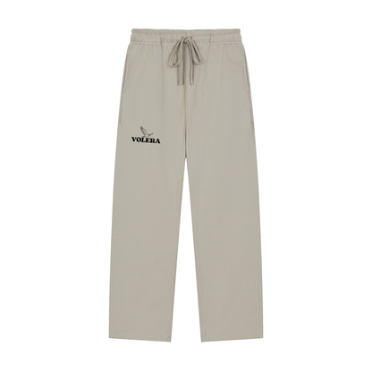 Solid Color Straight-Leg Sweatpants