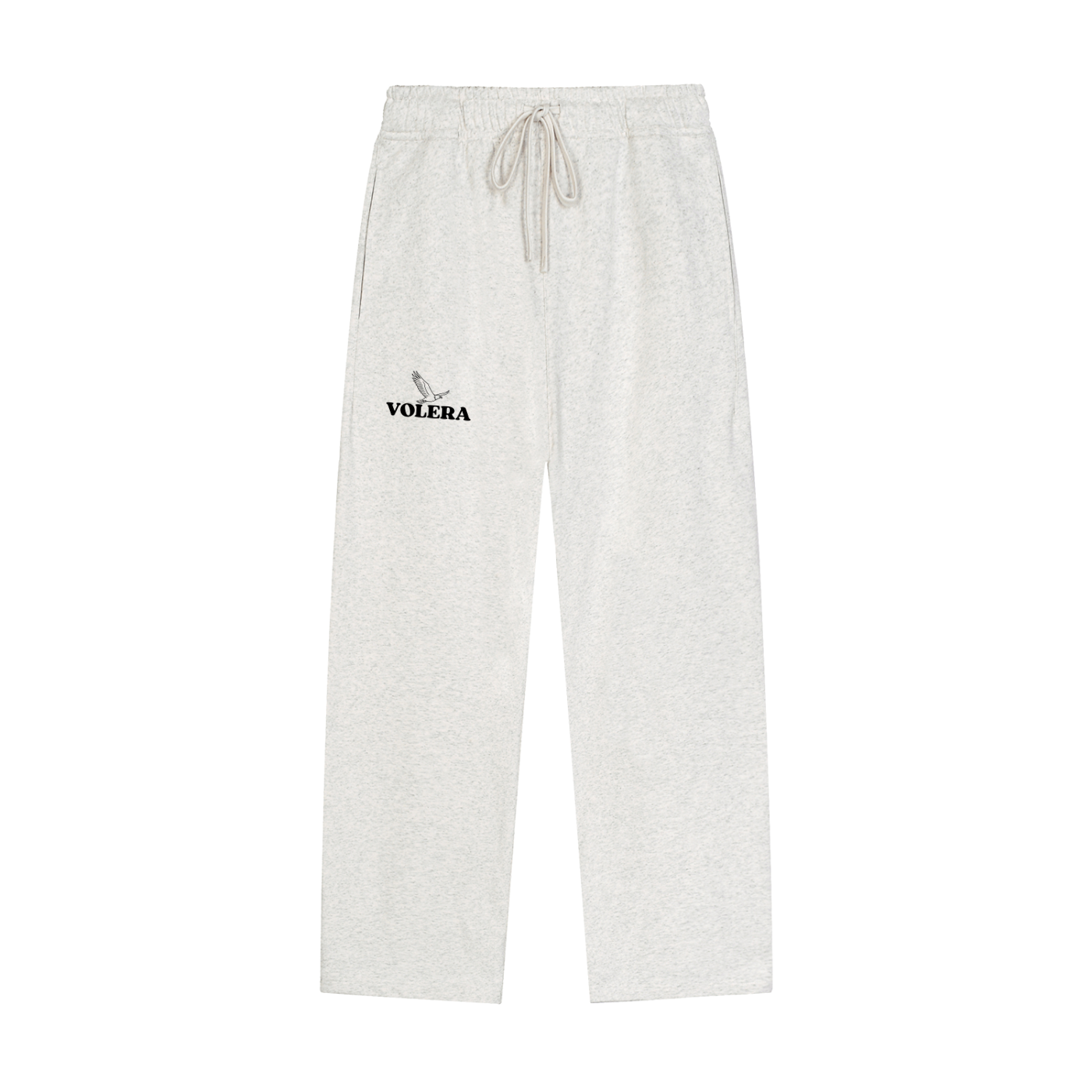 Solid Color Straight-Leg Sweatpants