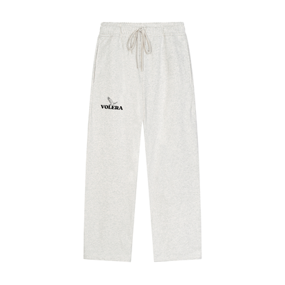 Solid Color Straight-Leg Sweatpants