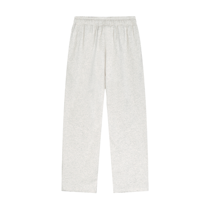 Solid Color Straight-Leg Sweatpants