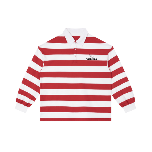 Color Block Stripe Polo Shirt - VOLERA