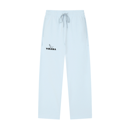 Solid Color Straight-Leg Sweatpants