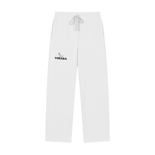 Solid Color Straight-Leg Sweatpants